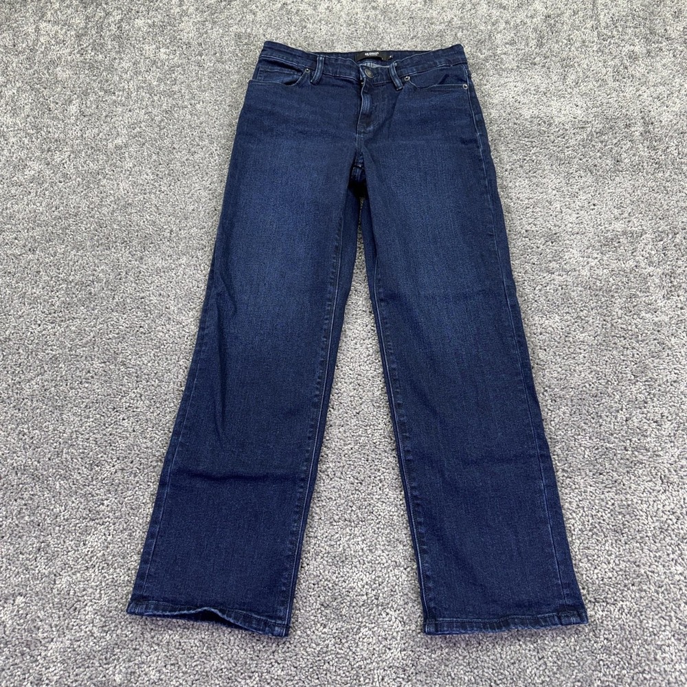 Hudson Jeans Womens 6 Blue Straight Stretch Dark Wash Denim Casual City